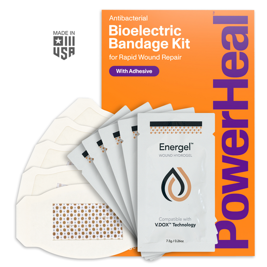 Bioelectric Bandage Kit for Rapid Wound Repair | 2.3"x3.5"