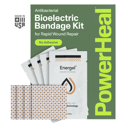 Bioelectric Bandage Kit for Rapid Wound Repair | 2.0"x2.0"