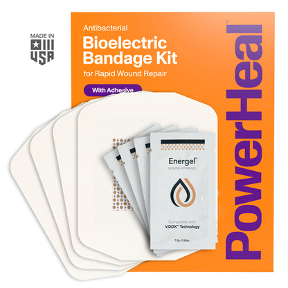 Bioelectric Bandage Kit for Rapid Wound Repair | 4.0"x4.0"