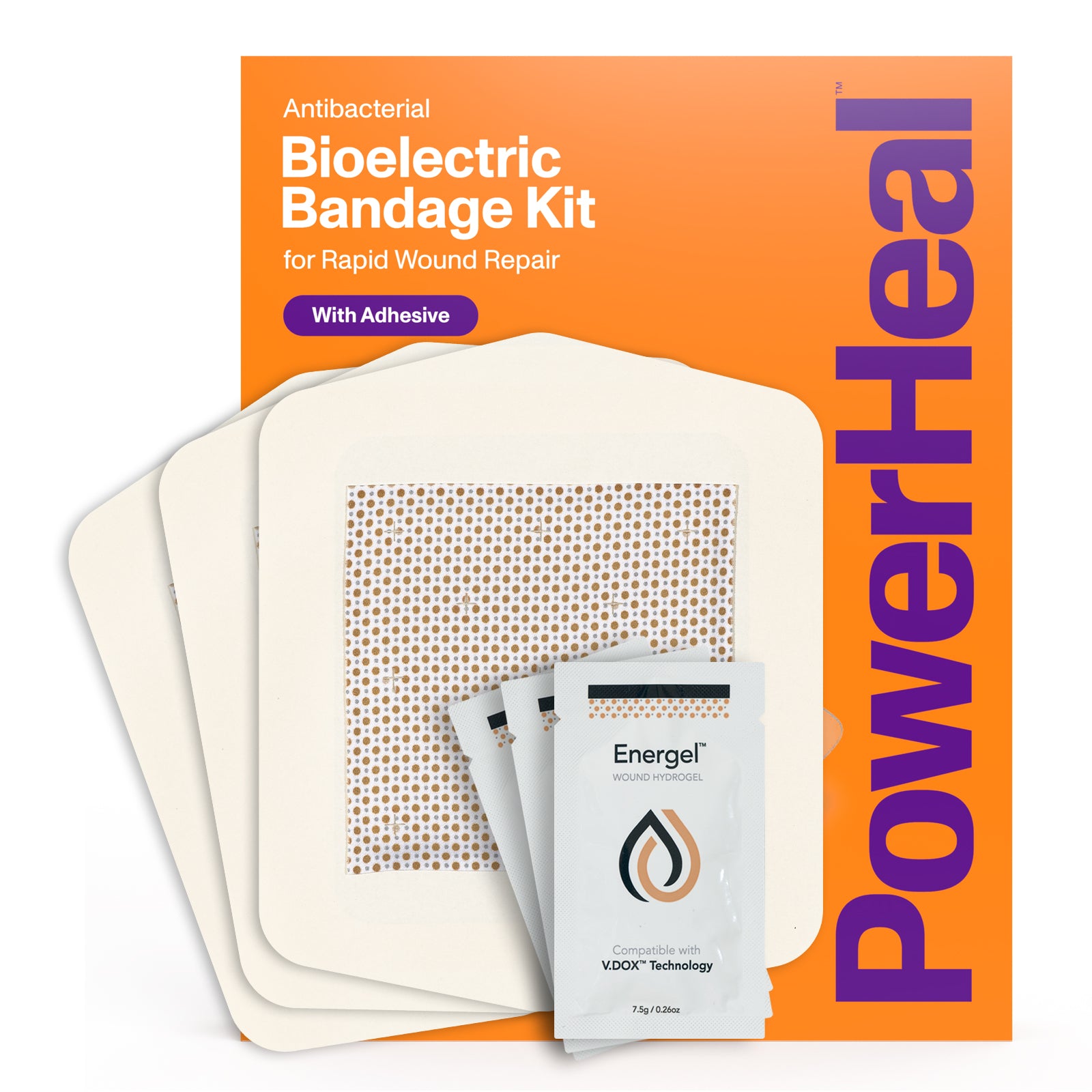 Bioelectric Bandage Kit for Rapid Wound Repair | 6.0"x6.0"