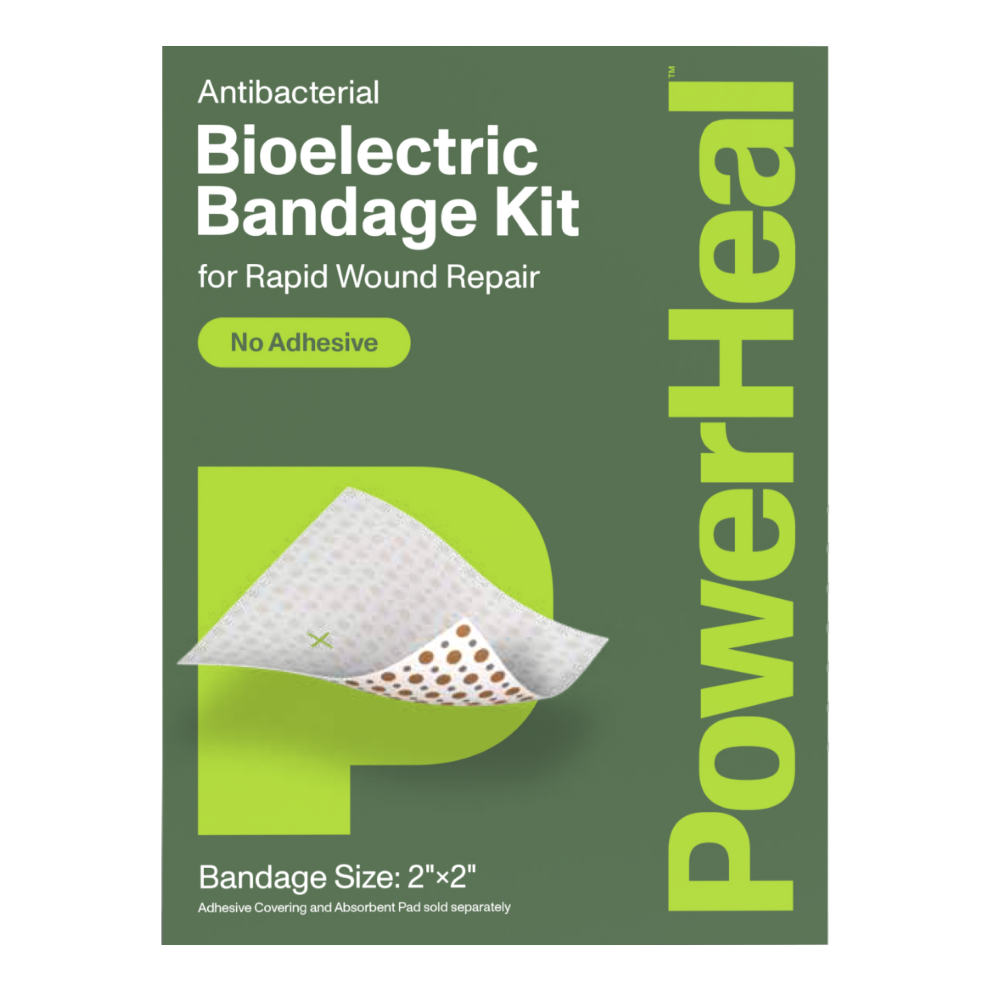Bioelectric Bandage Kit for Rapid Wound Repair | 2.0"x2.0"