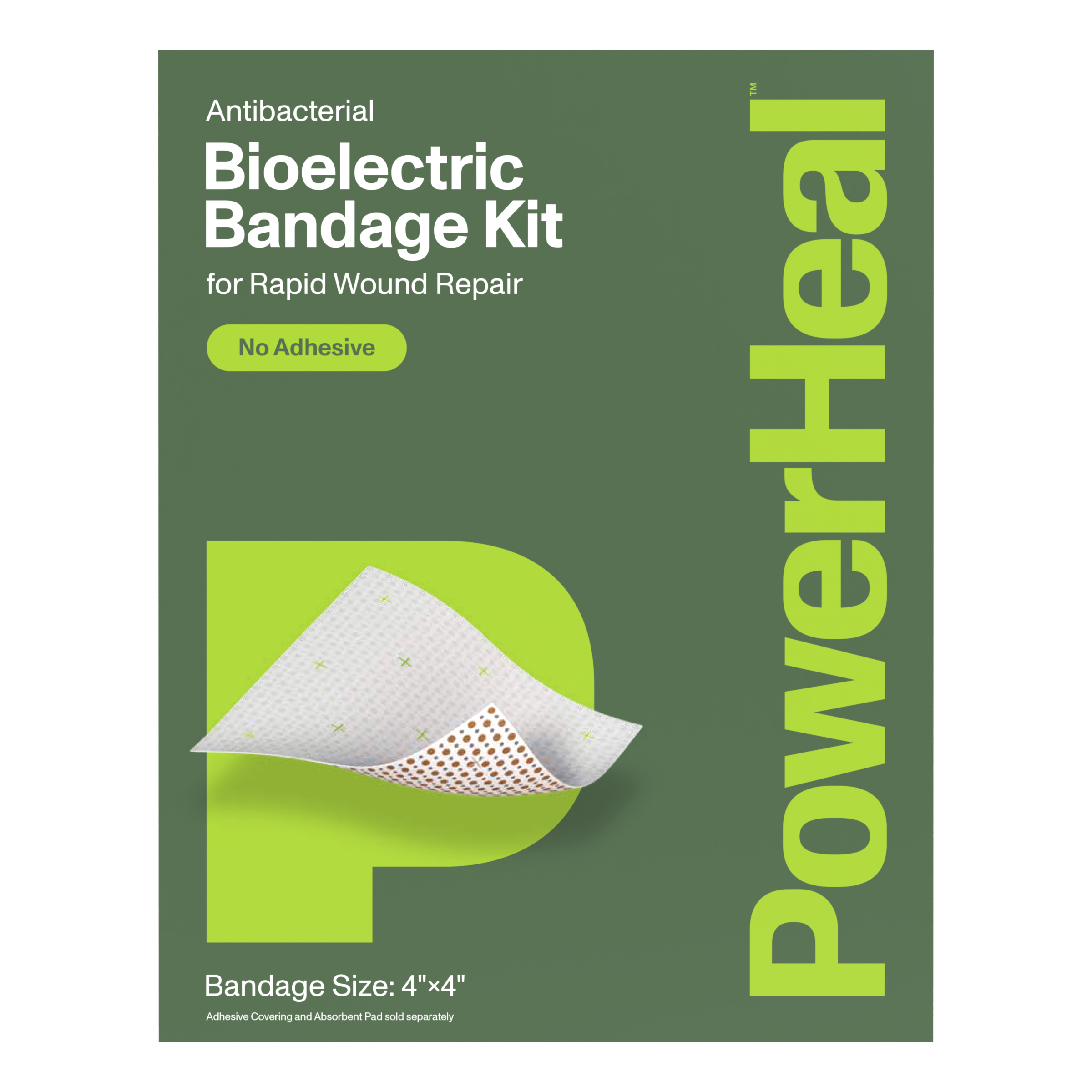 Bioelectric Bandage Kit for Rapid Wound Repair | 4.0"x4.0"