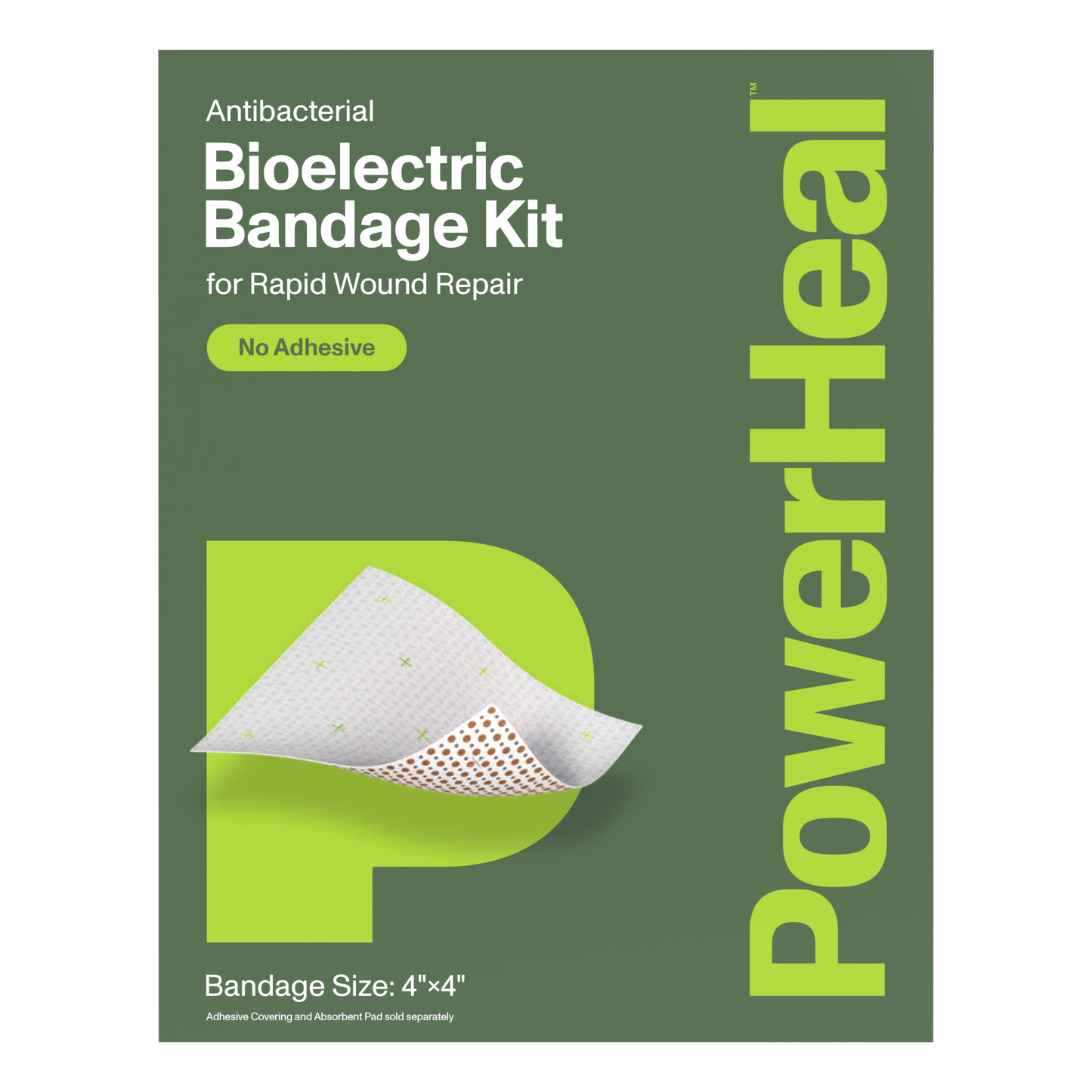 Bioelectric Bandage Kit for Rapid Wound Repair | 4.0"x4.0"