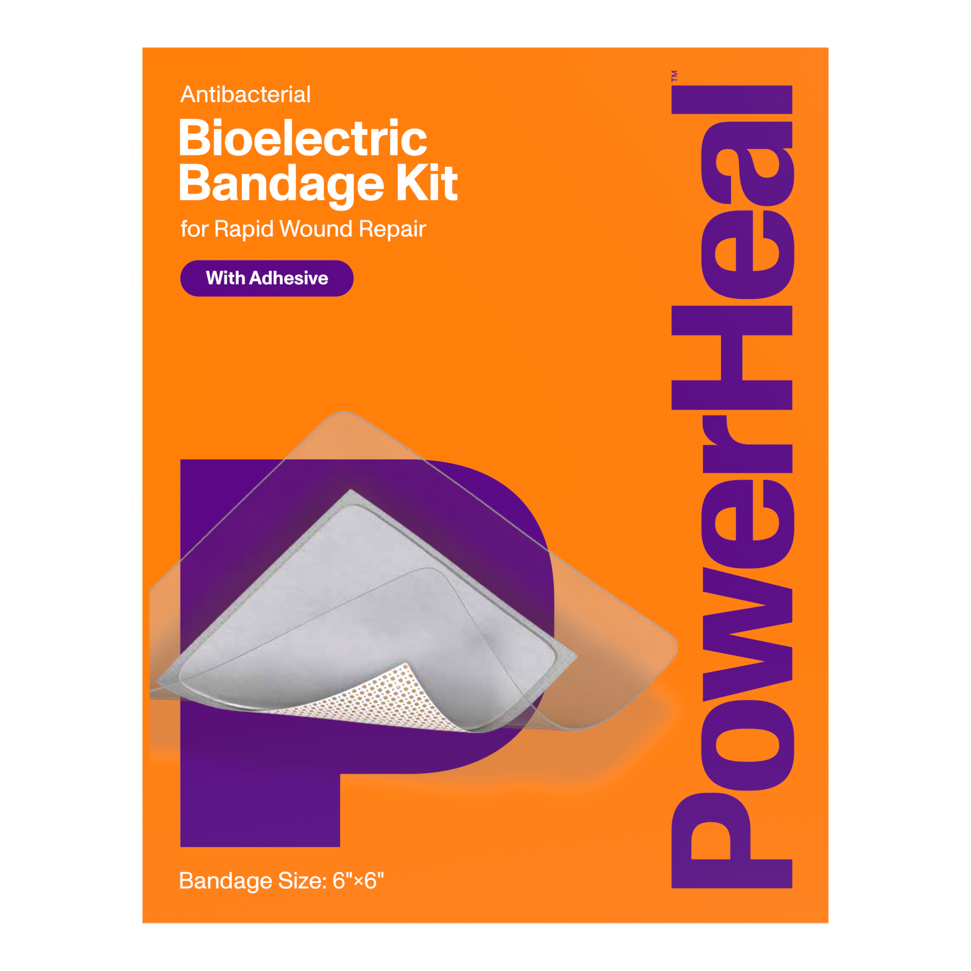 Bioelectric Bandage Kit for Rapid Wound Repair | 6.0"x6.0"